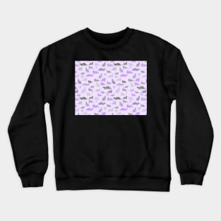 Fun Purple Ferrets Pattern Crewneck Sweatshirt